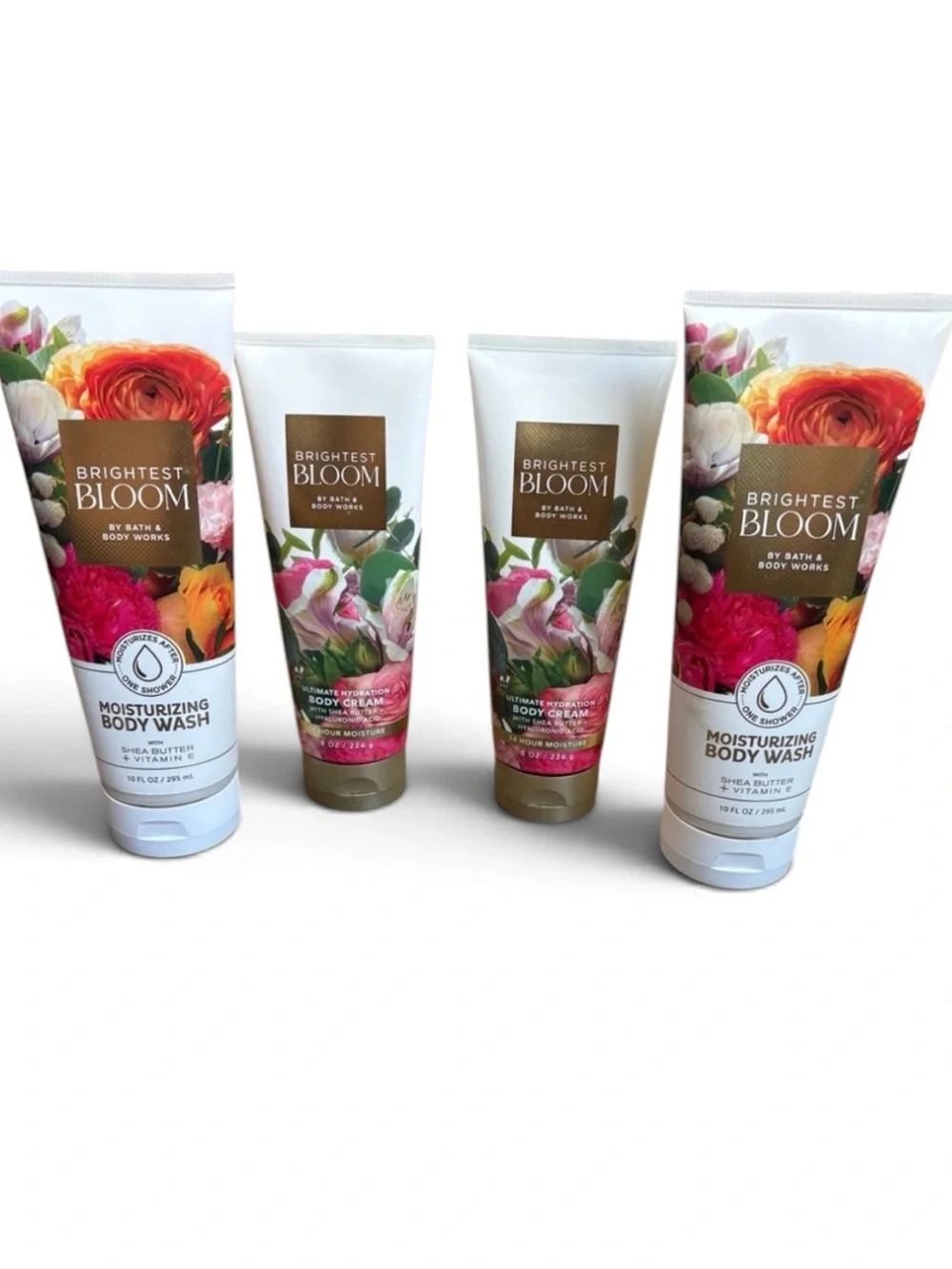 Bath & Body Works Brightest Bloom Hydration Body Cream & Body Wash 8oz NEW